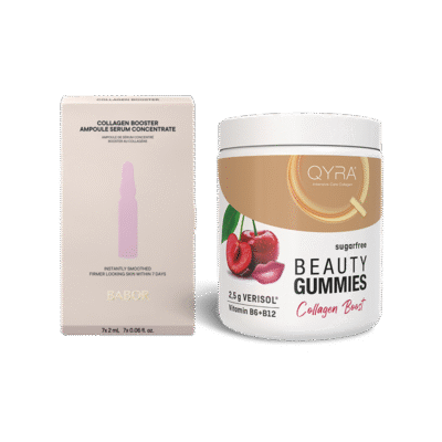 BABOR Collagen Booster ampulių ir QYRA kolageno rinkinys elastingai odai