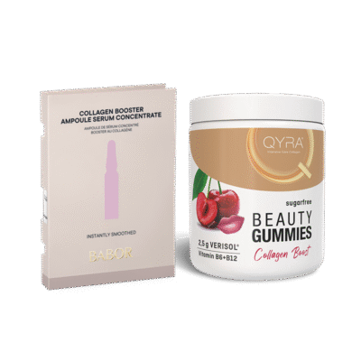 BABOR Collagen Booster ampulių ir QYRA kolageno rinkinys elastingai odai