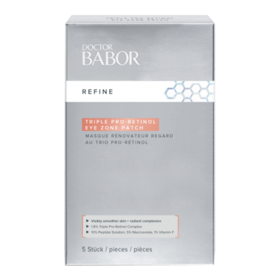 BABOR Paakių padeliai, kaukė su retinoliu. Triple Pro-Retinol Renewal Eye Patches, 5 vnt.