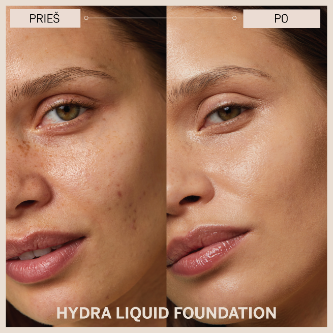 BABOR_Hydra liquid foundation_Prieš ir po
