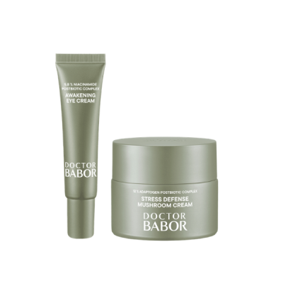 Rinkinys: BABOR Stress Defence Mushroom Cream ir Awakening Eye Cream