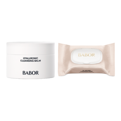 Rinkinys: BABOR Cleansing Hyaluronic Balm ir HY-ÖL valomosios servetėlės