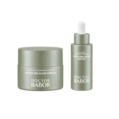 Rinkinys: BABOR Moisture Glow Microbiomic serumas ir veido kremas